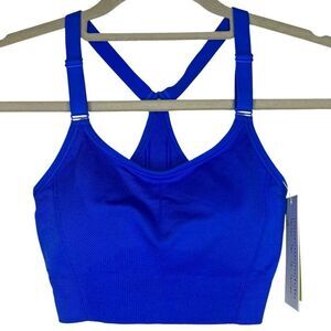 NEW All in Motion Dark Blue Seamless Cami Midline Sports Bra XS